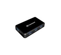 Transcend USB 3.0 4-port Hub TS-HUB3K | Transfert rapide 5 Gbit/s, idéal pour clavier, souris, imprimante, PC, Xbox et PS5