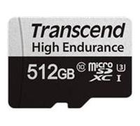 Transcend USD350V - Carte mémoire flash (adaptateur microSDXC vers SD inclus(e)) - 512 Go - UHS-I U3 / Class10 - microSDXC UHS-I G