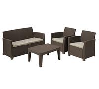 Transcontinental Allibert Corona Ensemble de Salon avec boîte rembourré - Gris Graphite