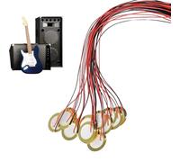 Transducteur à disque piézo éléments piézoélectriques Sondeur Buzzer | Capteur de microphone à transducteur de contact Mike, déclencheur sonore, disque pour instruments acoustiques