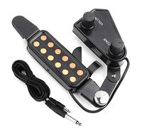 Transducteur de ramassage magnétique à 12 trous sonores, avec kit d'accordeur de tonalité de Volume pour guitare acoustique pour guitare, ukulélé, violon