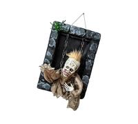 Transducteur sonore oscillant contrôlé par prisonnier ombragé avec globe lumineux à mouvement étrange pour décoration d'intérieur de fête d'Halloween, pont ombragé à piles