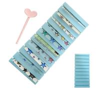 Transfer Foil Organizer Box - Ten Slot Storage Holder, Small Compact Unit, Protective Shell Cover, Easy Access Compartments | Perfect for Manicure Supplies Stickers Collectors Artists Mothers Girls