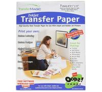 Transfer magic - FXINK-7 - Magic de Transfert de 8,5 x 11 Papier Jet d'encre de Transfert, Lot de 7