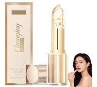 Transfer Proof Rouge à lèvres avec changement de couleur, rouge à lèvres avec feuille d'or, rouge à lèvres pour femmes âgées et jeunes femmes, rouge à lèvres transparent hydratant longue durée (1