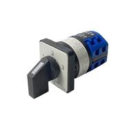 Transfer Rotary Cam Switch 10A 3 Positions 2 Poles Power Supply One Out Of Three Signal Control Selector LW26-10/2 MQXFCZUX(White Panel)