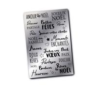 Transfert À Sec Métallisé Noël Messages Argenté - Megacrea Diy