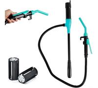 Transfert de carburant alimenté par piles, 2,4 GPM, huile électrique portable pour eau essence, buse de contrôle du débit, tuyau de 40,6 cm pour voiture, bateau, camping, jardin (grande interface bleu