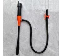 Transfert de carburant portable alimenté par batterie électrique à essence avec débit de 8,9 litres par minute, tube d'aspiration de 2,5 cm et tuyau de 9,5 m pour (orange B)