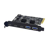 Transfert de données facile - Carte d'extension USB pour PC USB 3.2 GEN2 10 Gbit/s - Transmission haute vitesse - Concentrateurs PCIE de type C