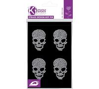 Transfert strass thermocollant Têtes de mort - Graine créative