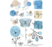 Transfert textile thermocollant A5 - insectes & fleurs NA G