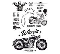 Transfert Thermocollant Biker Noir A4