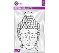 Generique Transfert thermocollant clou et strass Bouddha 25x15 cm Multicolore
