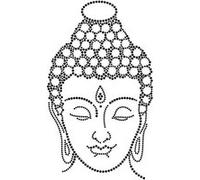 Transfert thermocollant clou et strass bouddha 25x15 cm - ki-sign