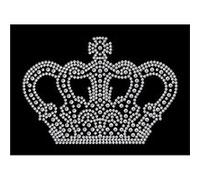 Transfert thermocollant clou et strass couronne 9x12,9 cm - ki-sign Multicolore - assort. G