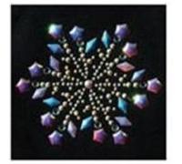 Transfert thermocollant clou et strass flocon 8,5x7,5 cm - ki-sign Multicolore - assort. G