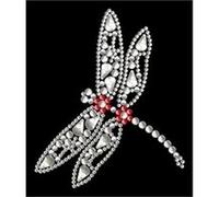 Transfert thermocollant clou et strass libellule 8,7x10,4 cm - ki-sign Multicolore - assort. G