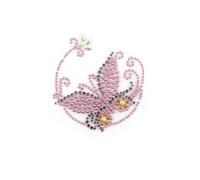 Transfert thermocollant clou et strass Papillon 10x9cm
