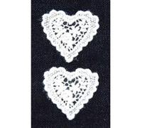 Transfert thermocollant dentelle - 2 coeurs - 4cm - Ki-Sign