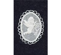 Transfert thermocollant dentelle ange 8x6,5 cm - ki-sign Blanc G