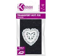 Transfert thermocollant dentelle Coeur n°3 7,5x7 c