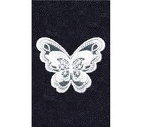Transfert thermocollant dentelle papillon n°1 8x8 cm - ki-sign Blanc G