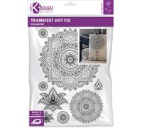 Transfert Thermocollant Mandala Noir A4