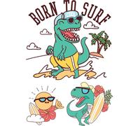 Transfert Thermocollant Surfing T-Rex Couleur A4