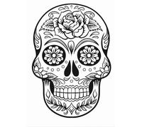 Transfert Thermocollant Tête De Mort 9 X 14,5 Cm