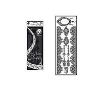 Transfert thermocollant velours bijoux noirs 10x30 cm - ki-sign