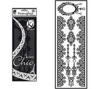 Transfert thermocollant velours bijoux noirs 10x30 cm - ki-sign Noir G