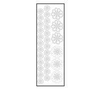 Transfert Thermocollant Velours Fleur Blanc 10x30cm