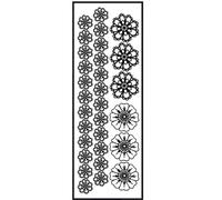 Transfert thermocollant velours - Fleur noire - 10x30cm - Ki-Sign