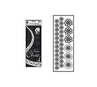 Transfert thermocollant velours - Fleur noire - 10x30cm - Ki-Sign