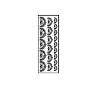 Transfert thermocollant velours - galon noir - 10x30cm - ki-sign