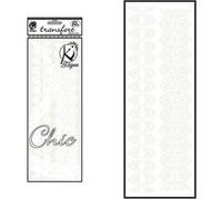 Transfert thermocollant velours - Ruban 1 blanc - 10x30cm - Ki-Sign Blanc G