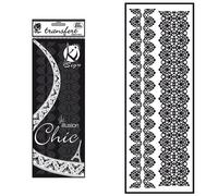 Transfert Thermocollant Velours Ruban 2 Noir 10x30cm