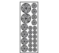 Transfert thermocollant velours - Triskèle noir - 10x30cm - Ki-Sign