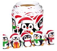 Transferts de bordure de Noël amovibles et recyclables pour cloisons de portes, peau éclatante, déni de restes artisanaux, transferts de papier de Noël amovibles