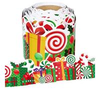 Transferts de bordure de Noël amovibles et recyclables pour cloisons de portes, peau éclatante, déni de restes artisanaux, transferts de papier de Noël amovibles