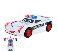 Transform Engineering Car Toy - 9.25x4.53x2.95 in, Robot Car Toy with LED Light Music | 2-in-1 Transforming Electric Deformation Polices Toys Cars for Birthday