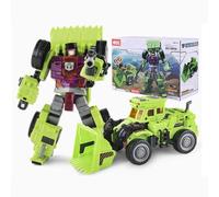 Transform Jouets, Garçons Ensemble Complet Version Élargie Grand King Kong Combinaison Vert Ingénierie Voiture 6-en-1 Voiture Robot Action Doll Modèle pour Enfants Noël Cadeau d'anniversaire-D