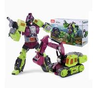 Transform Jouets, Garçons Ensemble Complet Version Élargie Grand King Kong Combinaison Vert Ingénierie Voiture 6-en-1 Voiture Robot Action Doll Modèle pour Enfants Noël Cadeau d'anniversaire-B