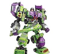 Transform Jouets, Garçons Ensemble Complet Version Élargie Grand King Kong Combinaison Vert Ingénierie Voiture 6-en-1 Voiture Robot Action Doll Modèle pour Enfants Noël Cadeau d'anniversaire-G
