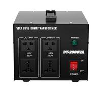 Transformateur 220 V⇄110 V Convertisseur de Tension Élévateur Abaisseur 2000W, Certification CE, Adaptateur pour Climatiseurs Réfrigérateurs TV, Protection Court-Circuit et Surchauffe
