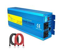 Transformateur Convertisseur Tension 4000 W/5000 W/6000 W DC 12 V/24 V vers AC 220 V/230 V Écran LCD LED Double Prise Universelle Onduleur À Onde Sinusoïdale(6000W 12V 50Hz)