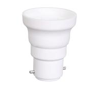 Transformateur de douille B22 vers E27 plastique blanc Max 60W, Tibelec blanc G
