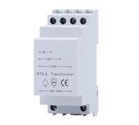 Transformateur de sonnette 8 V 12 V 24 V basse pour alimentation à | Boîtier ABS, rempli de résine époxy, faible fréquence de fonctionnement, facile à installer sur rail de 35 mm