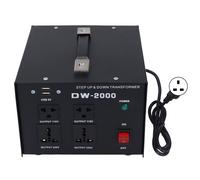 Transformateur de tension Boost Step Up Buck, convertisseur de puissance 2000W, entrée AC réglable, prise britannique 110V-120V 220V-240V